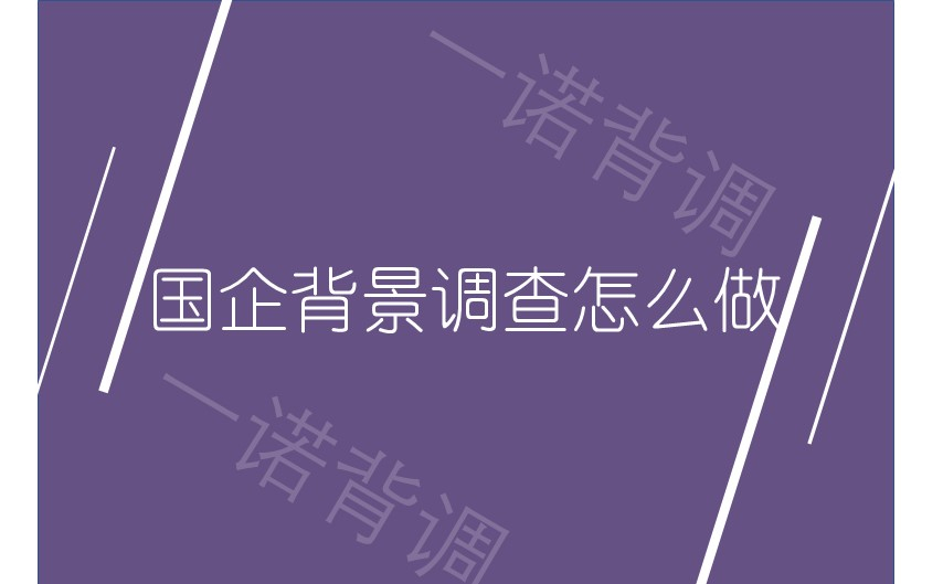 What is the background investigation of state-owned enterprises, and what are the contents of the investigation?